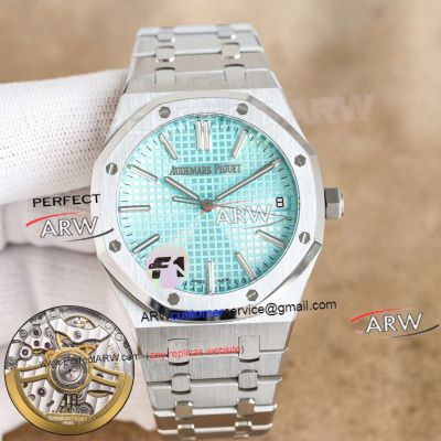 F1 Factory Audemars Piguet Royal Oak 15500 Baby Blue Stainless Steel Watch